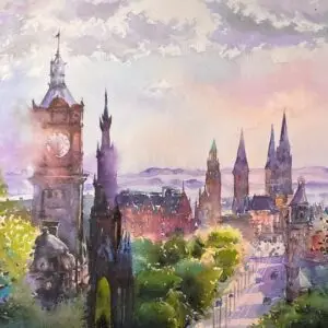 水彩-風景繪畫 O224