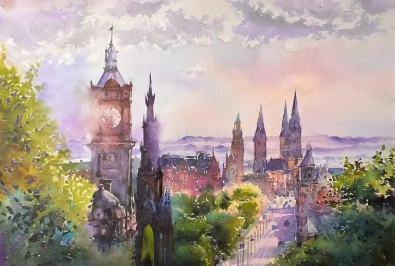 水彩-風景繪畫 O224